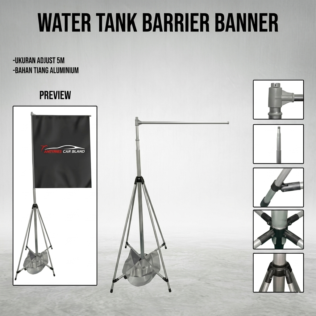 water tank barrier banner